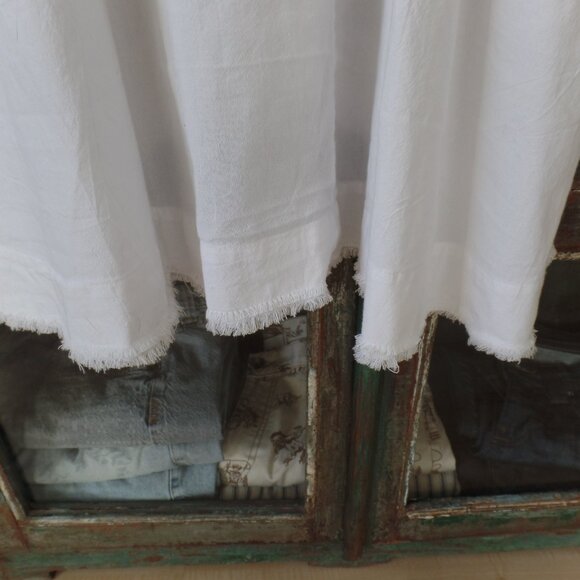 Free People Hi-Low Raw Edge Blouse 100% Cotton Oversized LARGE NWOT - Picture 7 of 10